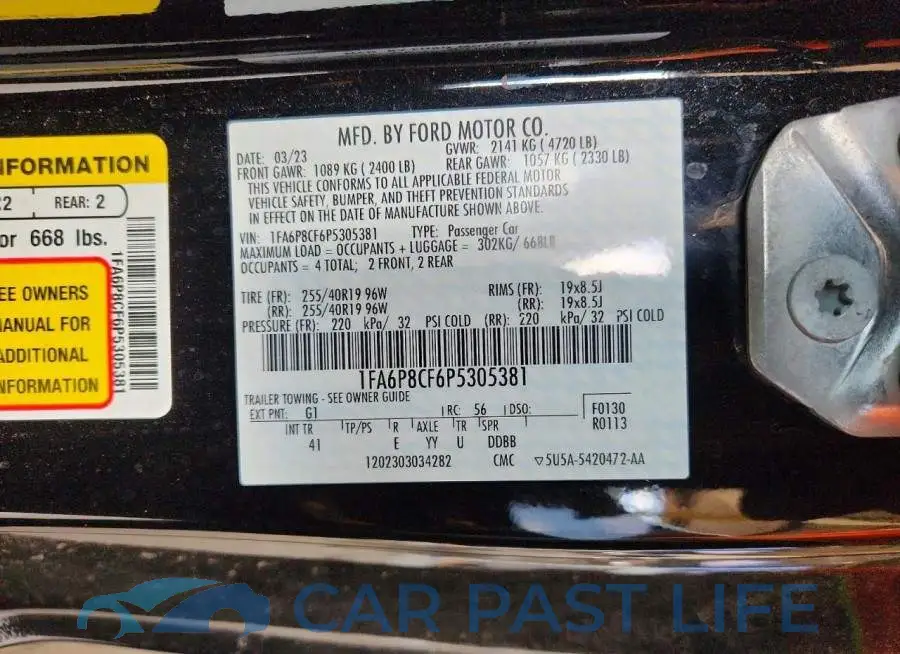 1FA6P8CF6P5305381# 12