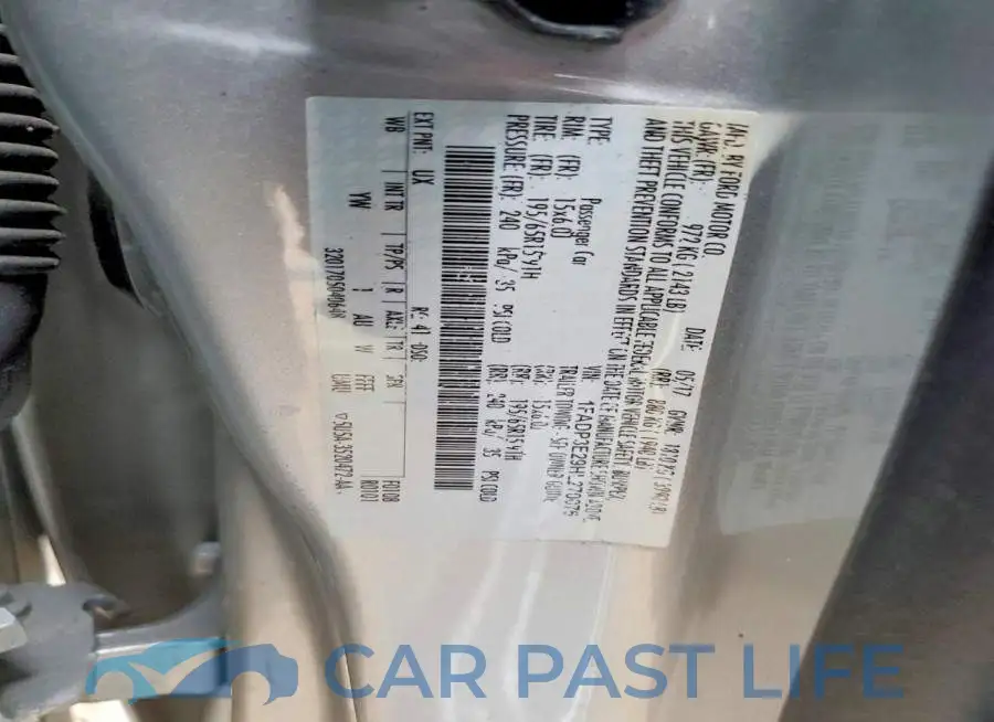 1FADP3E29HL270076# 12