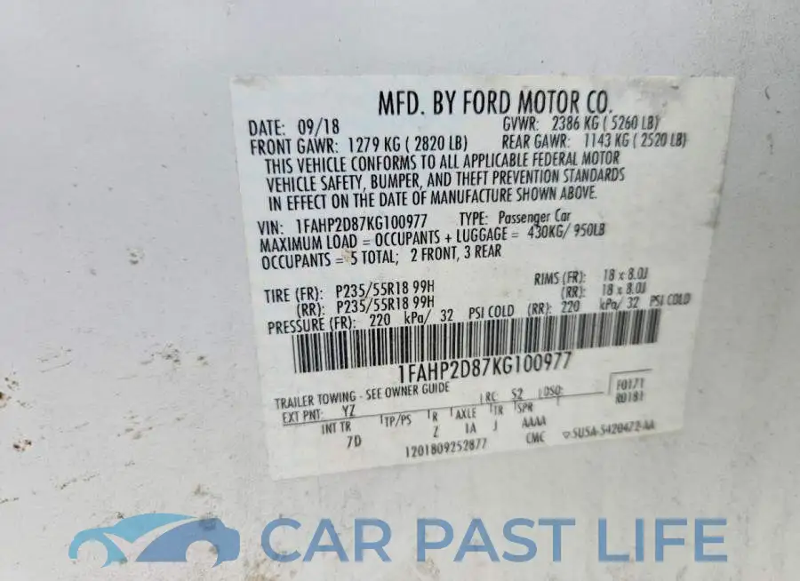 1FAHP2D87KG100977# 13