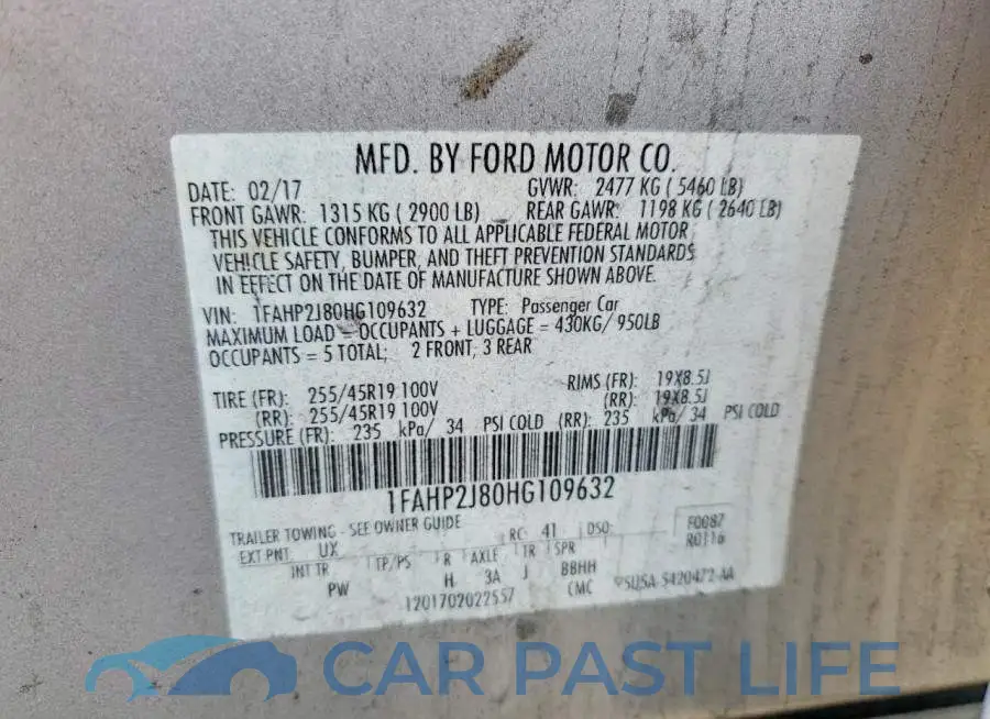 1FAHP2J80HG109632# 12