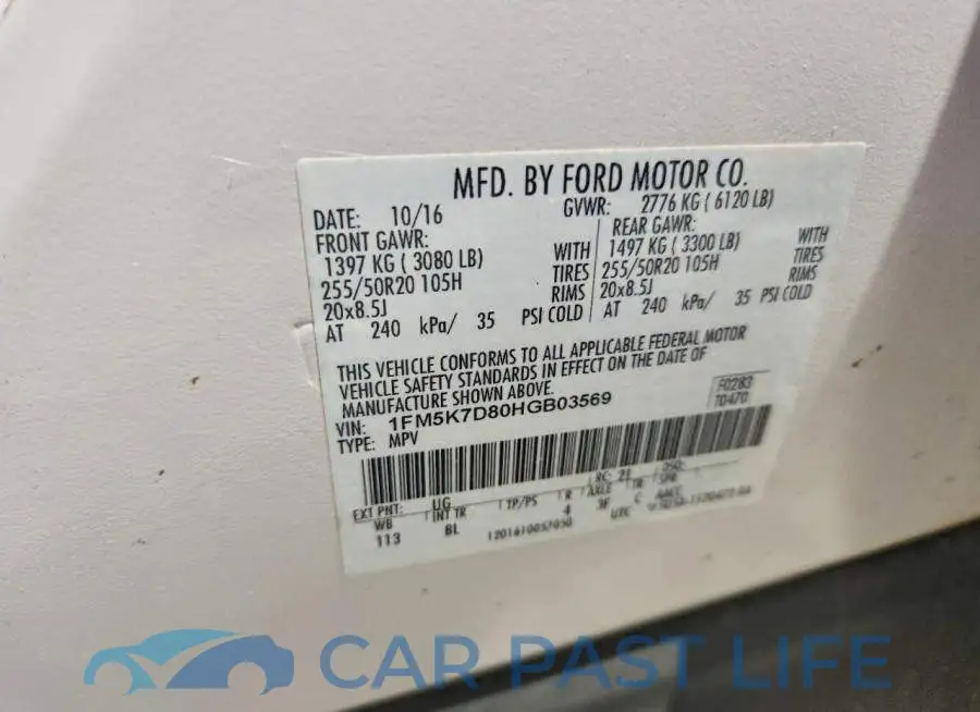 1FM5K7D80HGB03569# 14