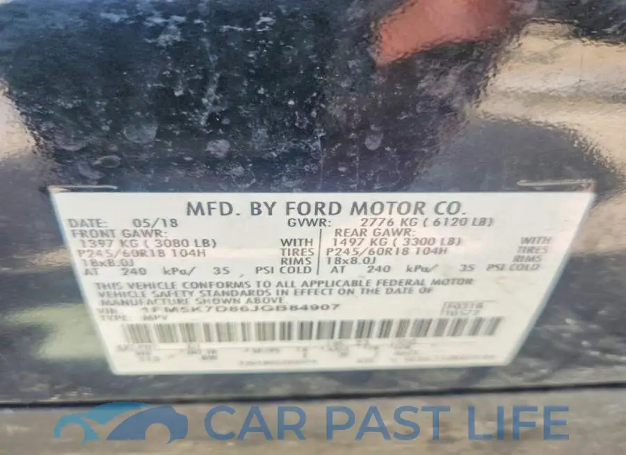 1FM5K7D86JGB84907# 13
