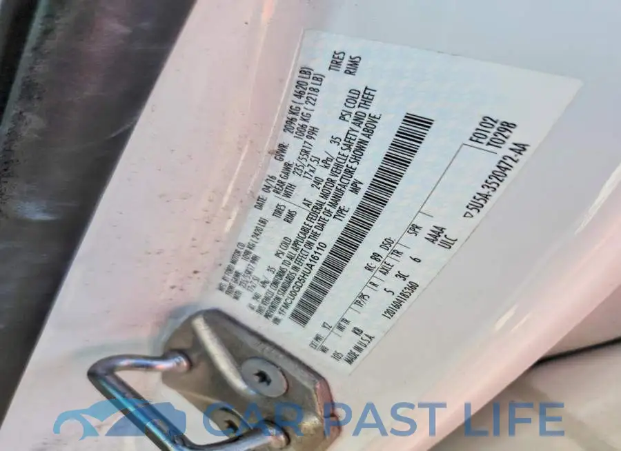 1FMCU0GD5HUA16110# 13
