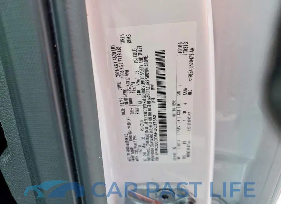 1FMCU0GD5HUC37352# 14