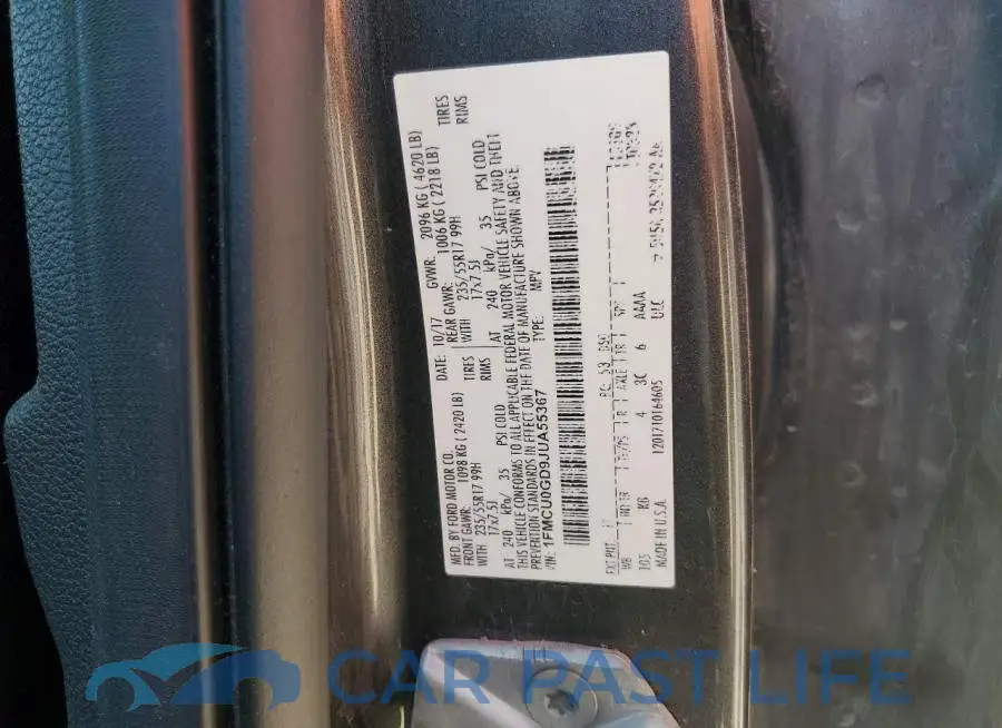 1FMCU0GD9JUA55367# 12