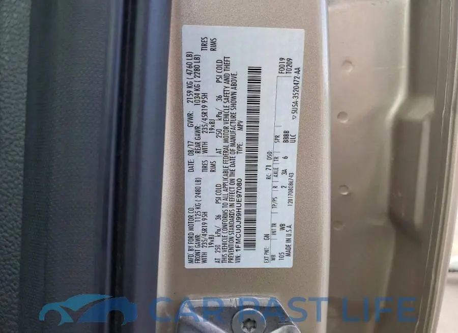 1FMCU0J99HUE97080# 14