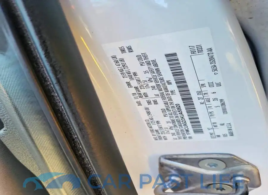 1FMCU9GD3KUA50820# 13