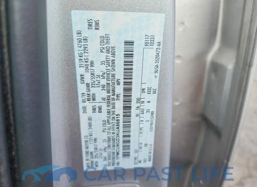 1FMCU9GD3KUA86815# 13