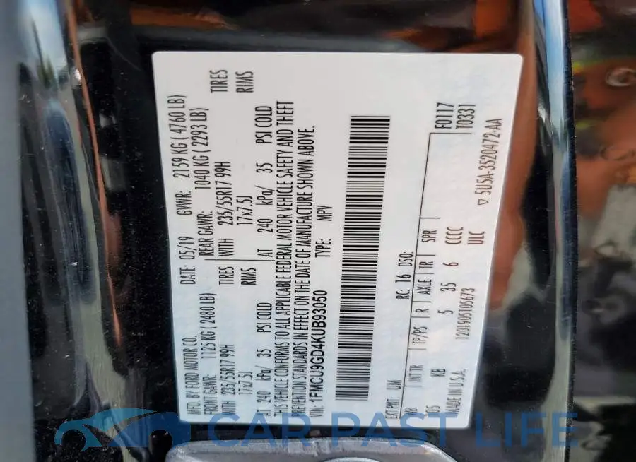 1FMCU9GD4KUB93050# 14