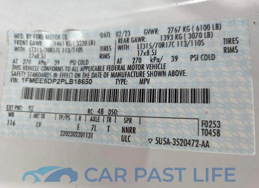 1FMEE5DP2PLB18650# 12