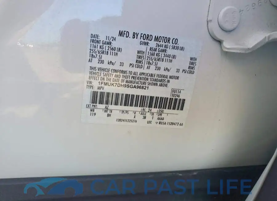 1FMUK7DH9SGA96821# 13
