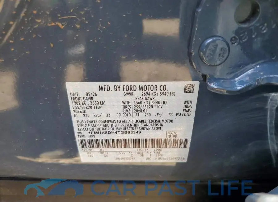 1FMUK8DH4TGB93349# 13