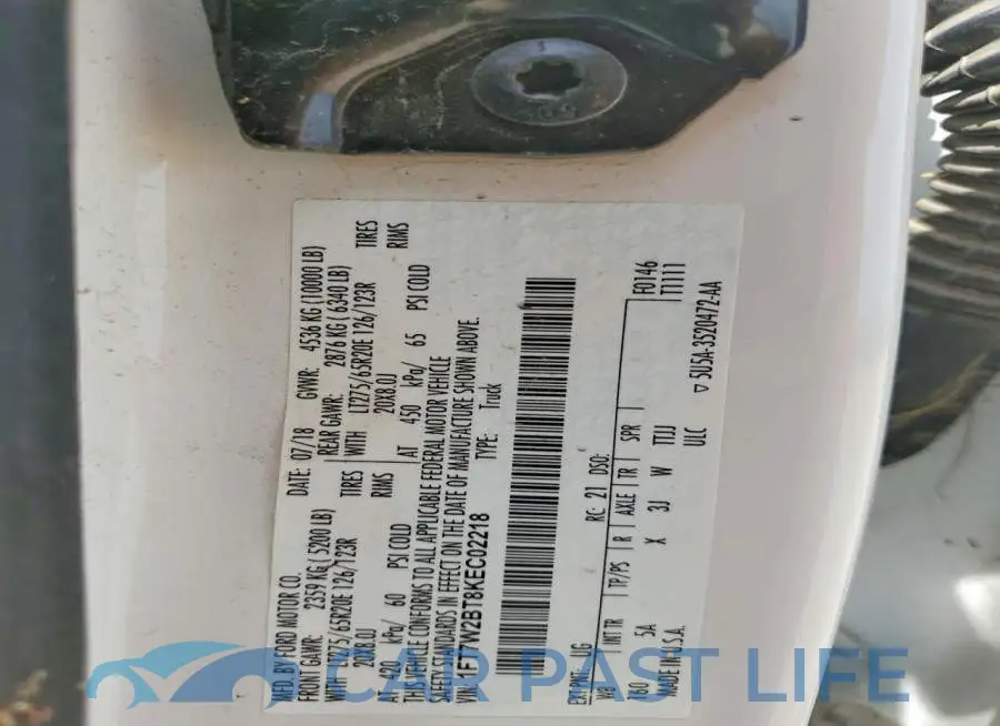 1FT7W2BT8KEC02218# 12