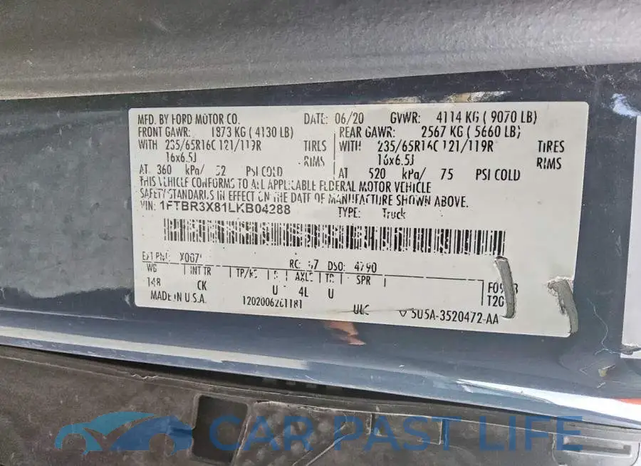 1FTBR3X81LKB04288# 13