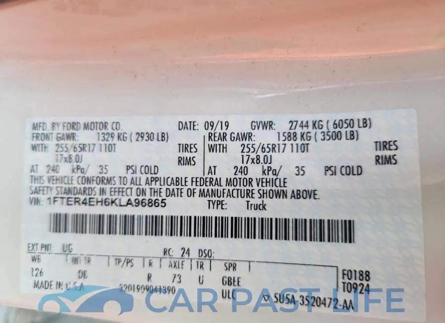1FTER4EH6KLA96865# 12