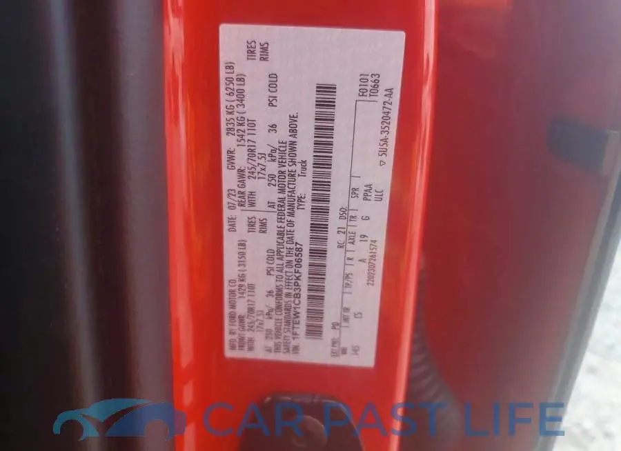 1FTEW1CB3PKF06587# 13