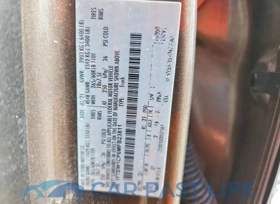 1FTEW1CP6MFB23811# 12