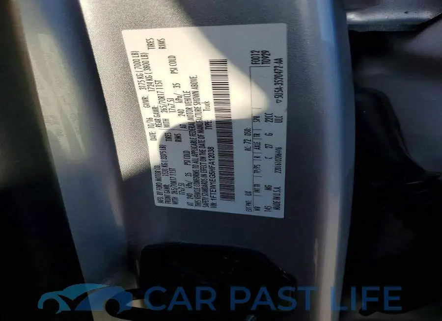 1FTEW1EG5HFA12038# 13