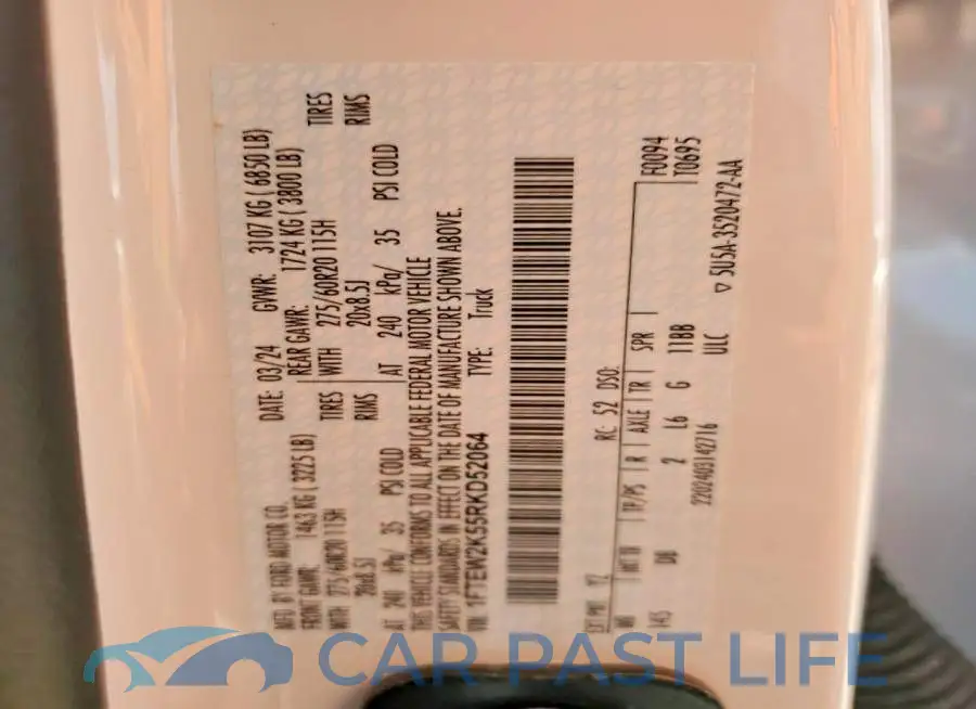 1FTEW2K55RKD52064# 12