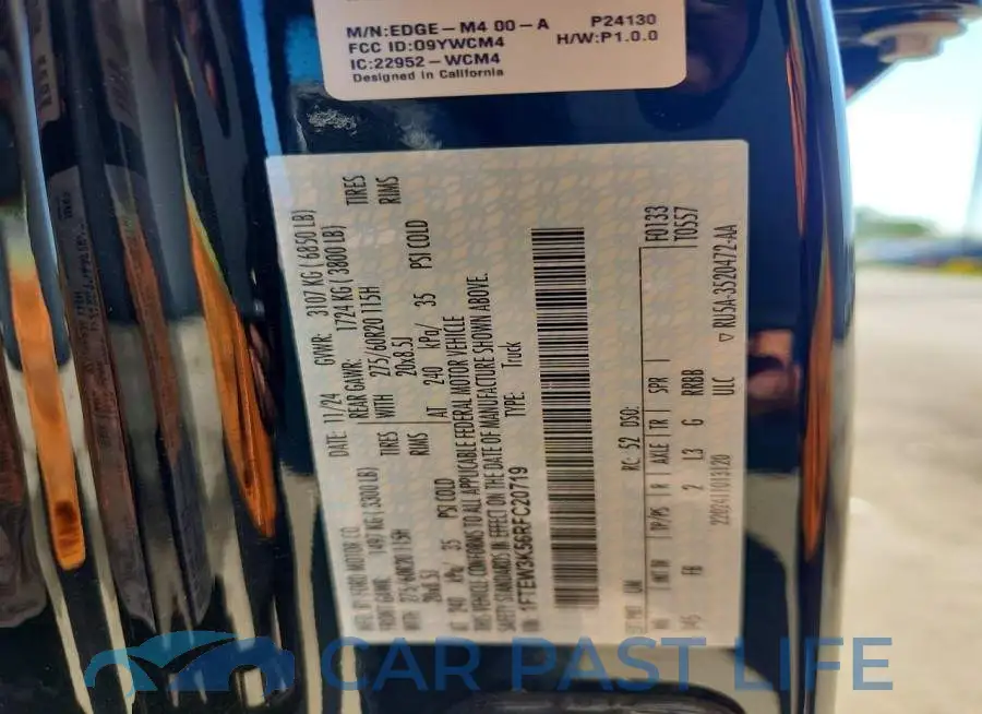 1FTEW3K56RFC20719# 13