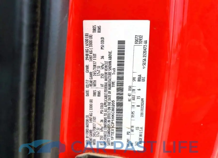 1FTEX1CP1HKC80205# 12