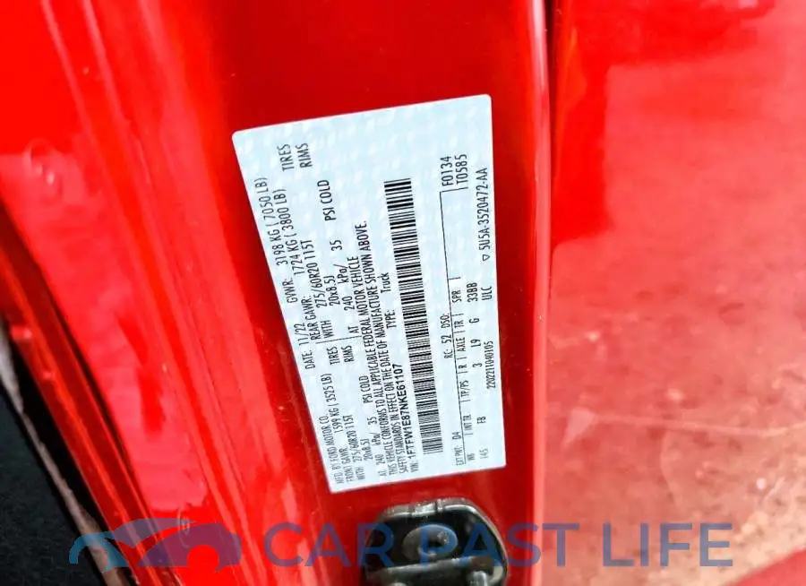 1FTFW1E87NKE61107# 12
