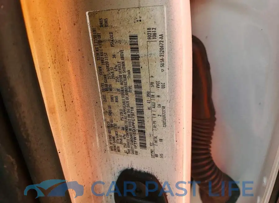 1FTFW1ED3PFC75718# 12