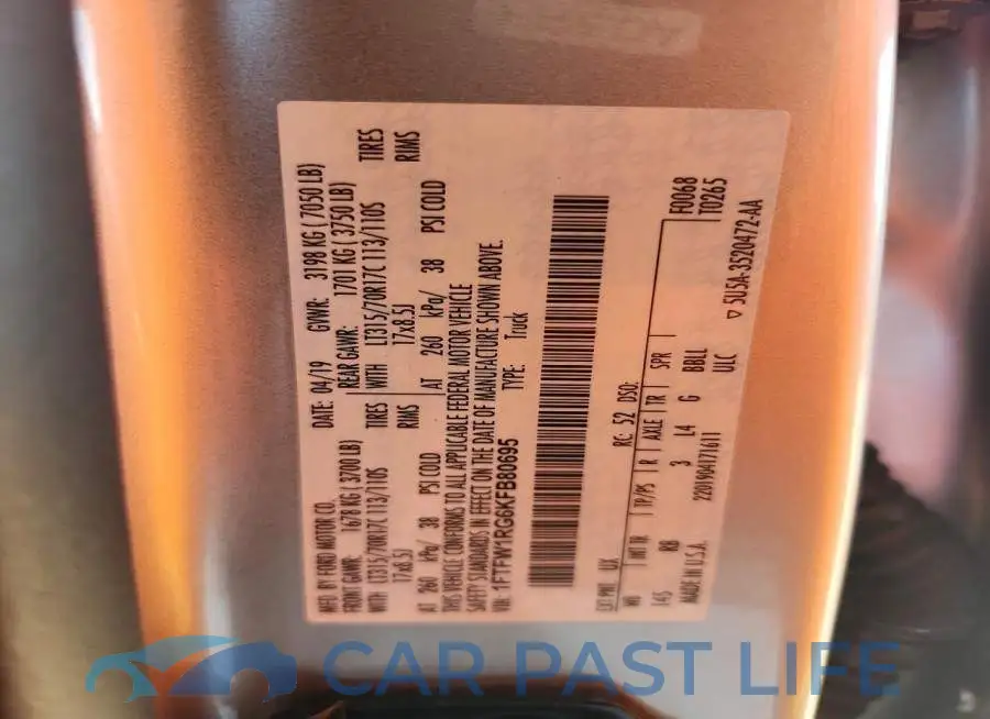 1FTFW1RG6KFB80695# 13