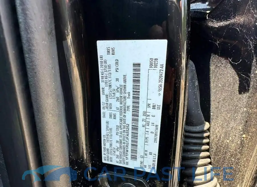 1FTFW1RG7JFA55252# 10
