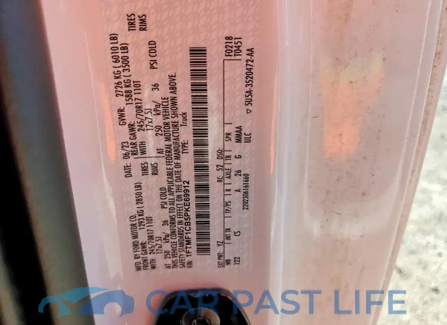 1FTMF1CB5PKE69912# 12