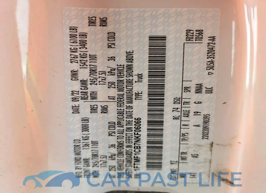1FTMF1CB7NKF06066# 12