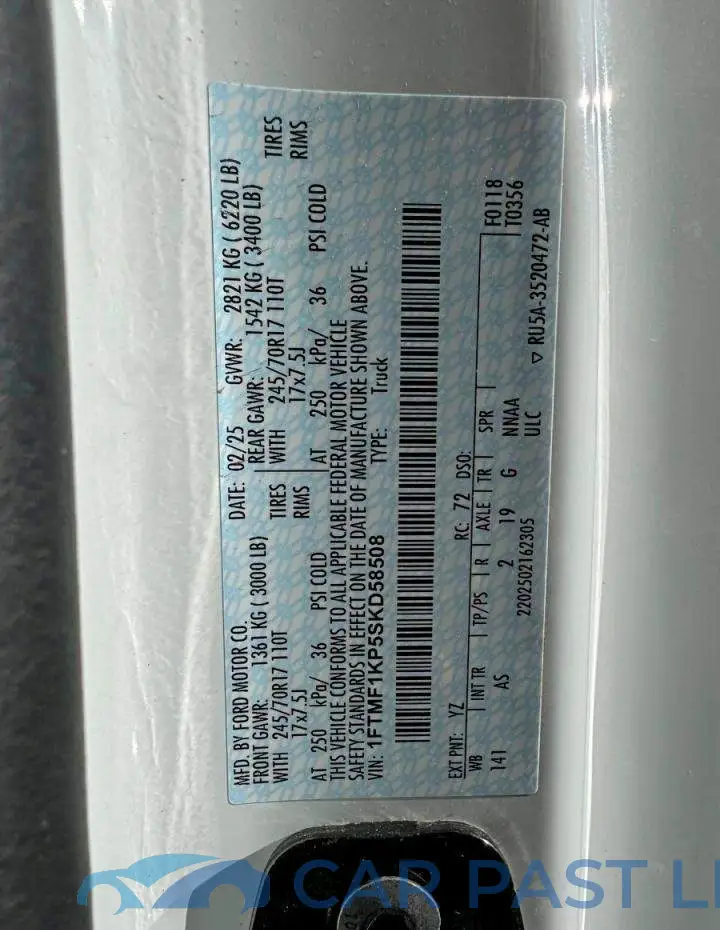1FTMF1KP5SKD58508# 10