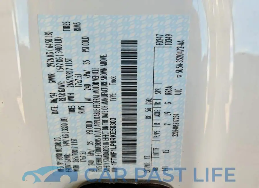 1FTMF1LP8RKE50303# 13