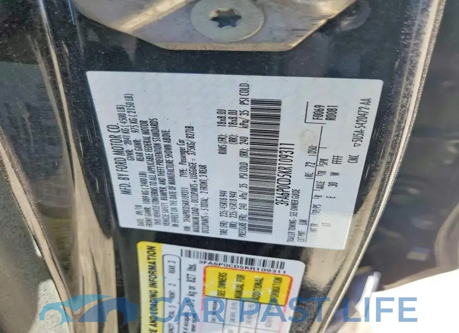 3FA6P0CD5KR109311# 12
