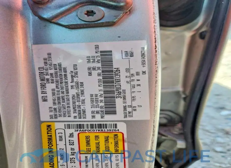 3FA6P0CD7KR139264# 12