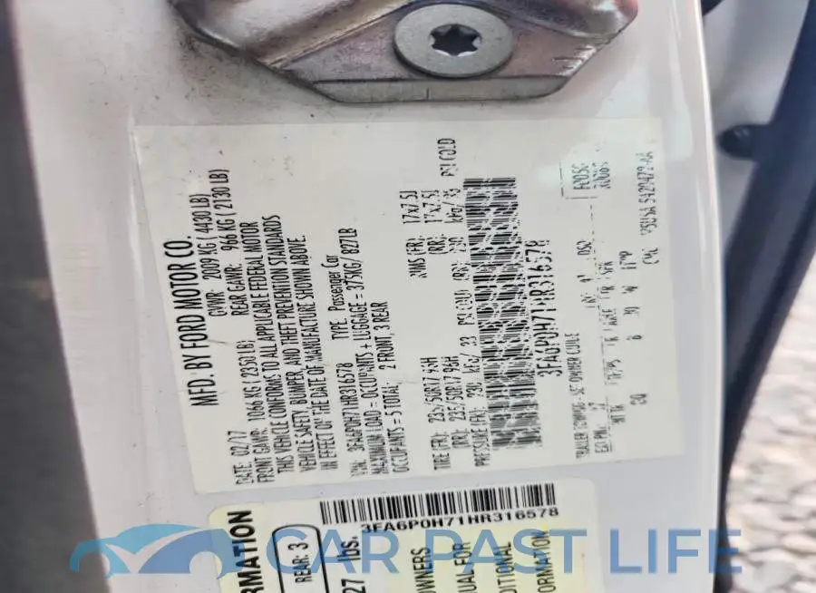 3FA6P0H71HR316578# 12