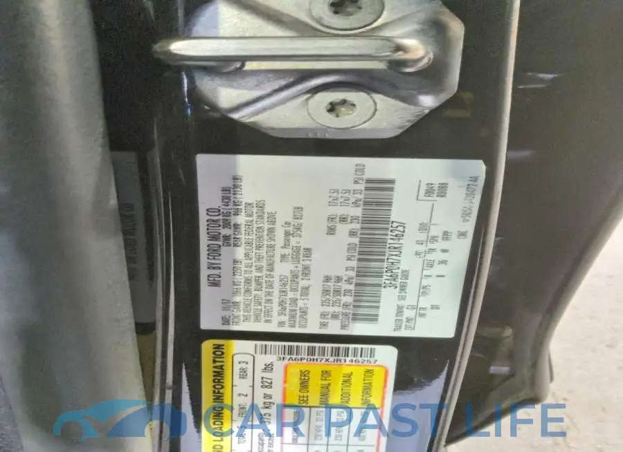 3FA6P0H7XJR146257# 12