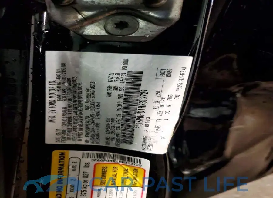 3FA6P0HD1HR312729# 12