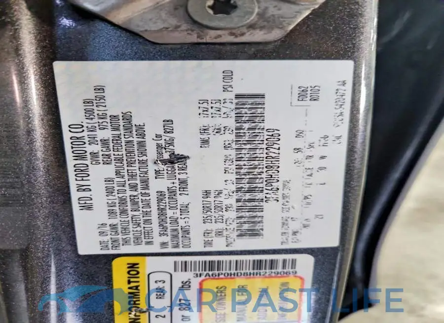 3FA6P0HD8HR229069# 13
