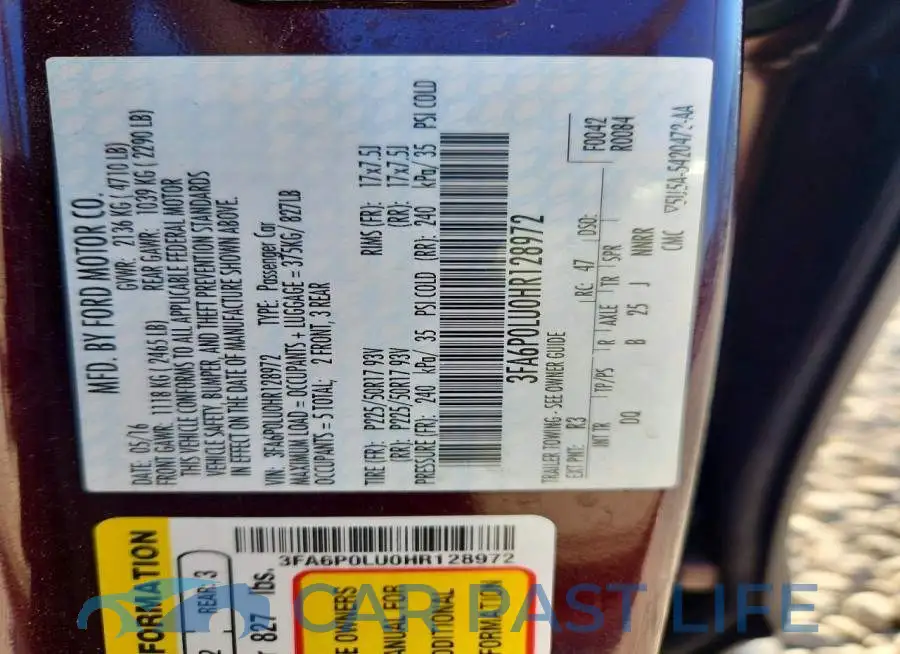 3FA6P0LU0HR128972# 12