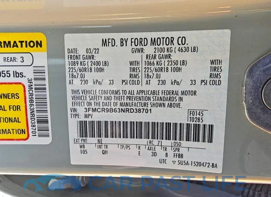 3FMCR9B63NRD38701# 13