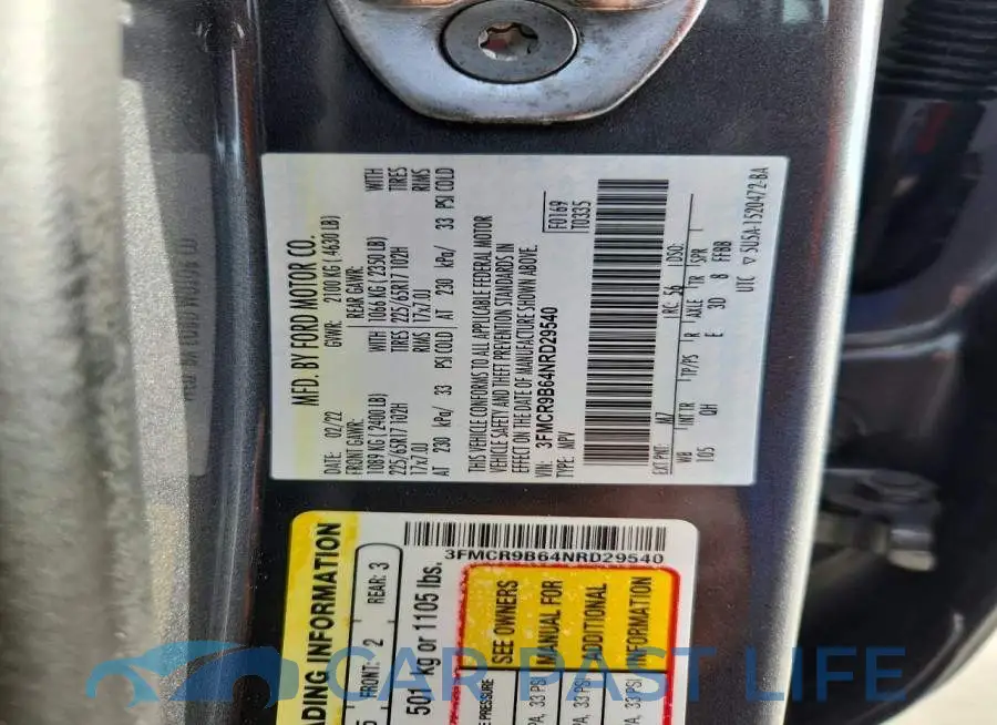 3FMCR9B64NRD29540# 13