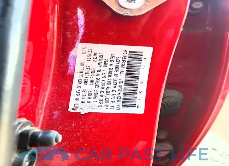 1HGCR2F50HA152207# 12