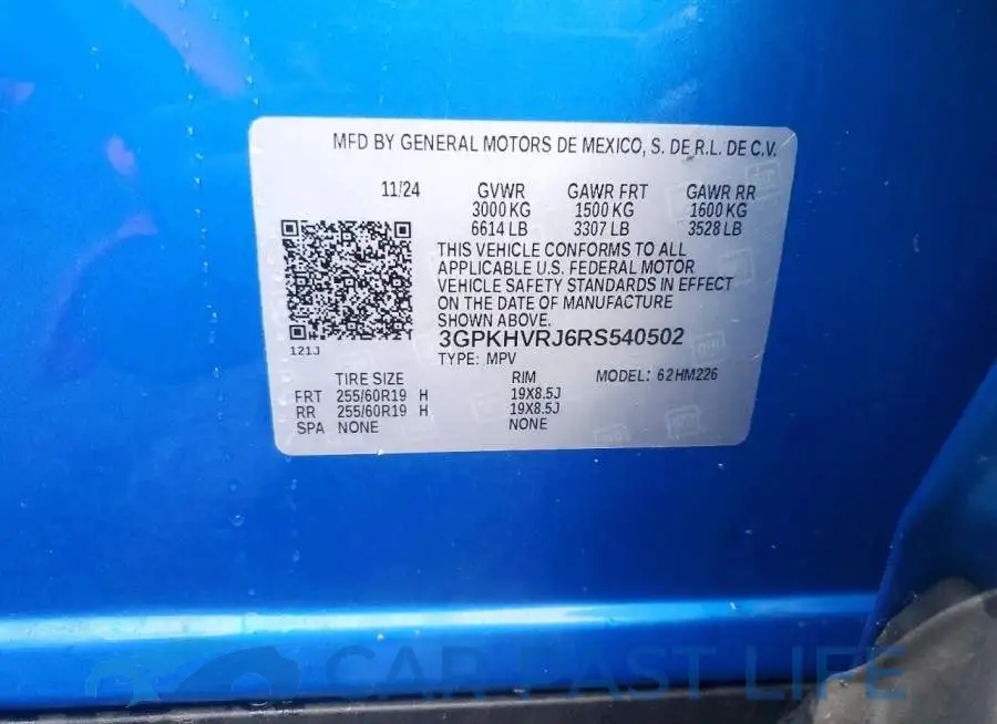 3GPKHVRJ6RS540502# 13
