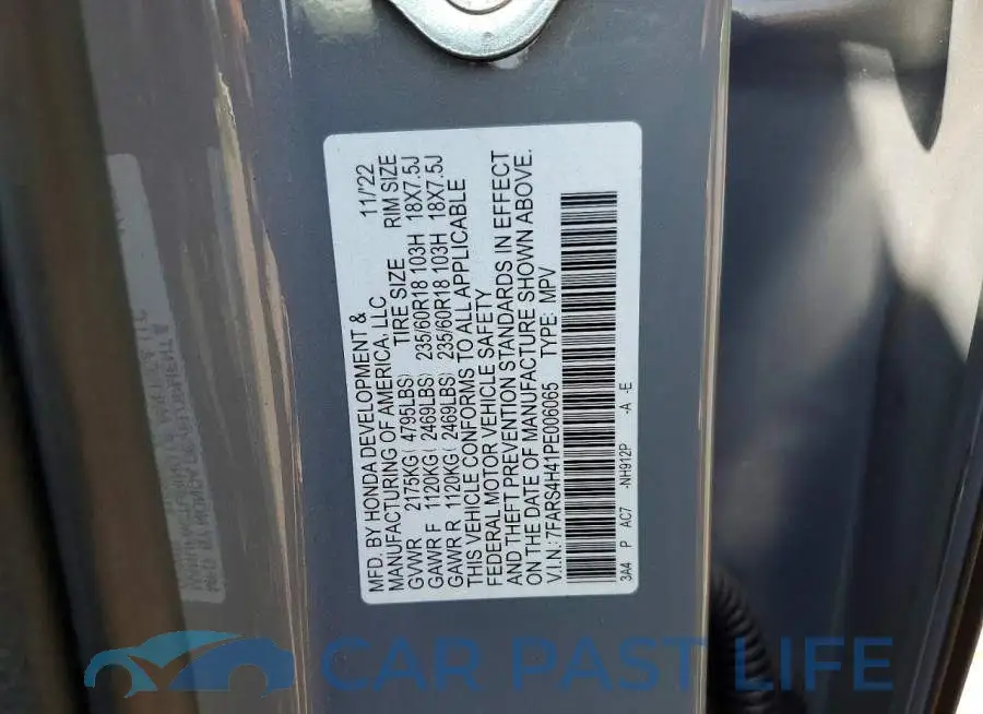 7FARS4H41PE006065# 13