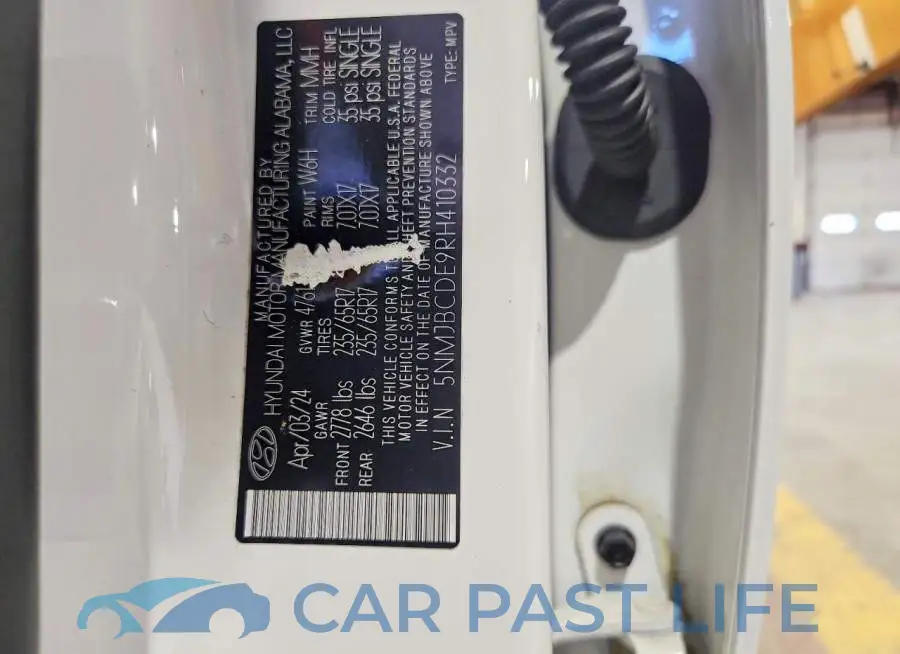 5NMJBCDE9RH410332# 13