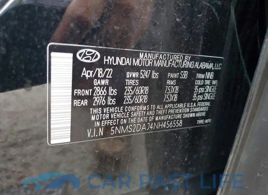 5NMS2DAJ4NH456558# 13
