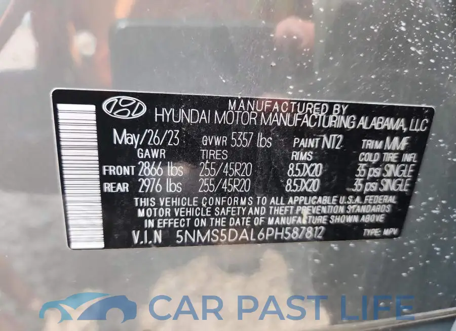 5NMS5DAL6PH587812# 12