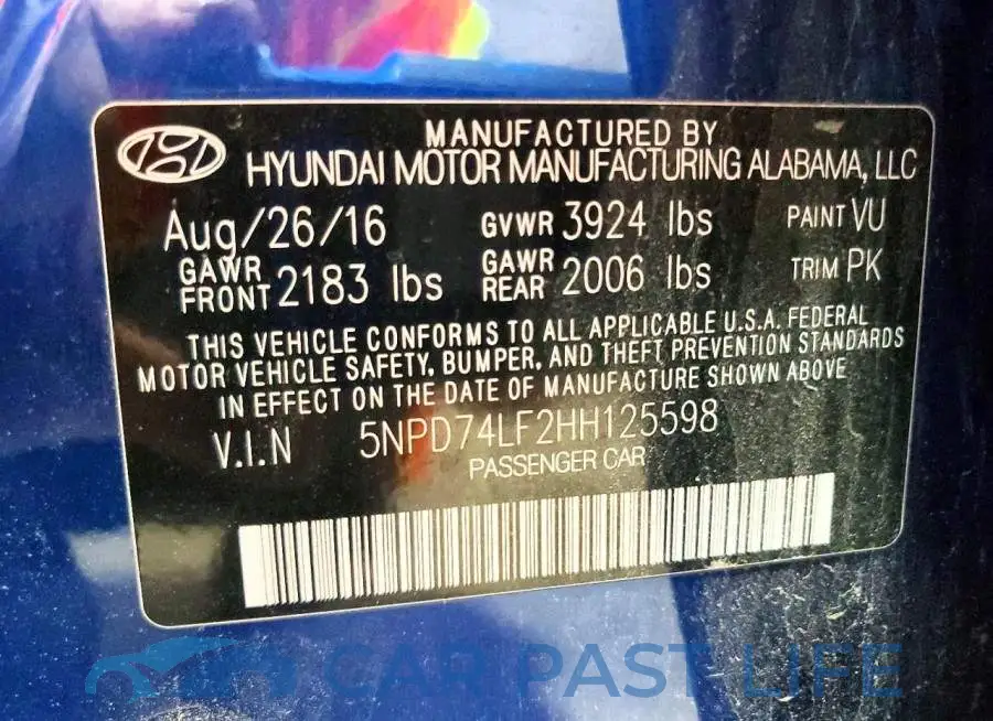 5NPD74LF2HH125598# 12