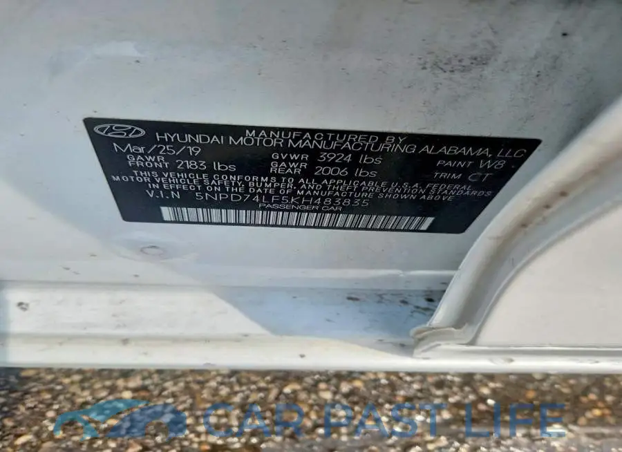 5NPD74LF5KH483835# 12